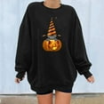 thumbnail image 4 of Chandails en Molleton Citrouille Halloween pour Femmes Chandail Imprimé Manches Longues Col Rond, 4 of 6