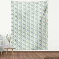 thumbnail image 4 of Ambesonne Vintage Summer Fabric by the Yard Upholstery, Lemons Branches Love, 1 Yard, Pastel Brown and Cadet Blue, 4 of 5
