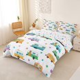 thumbnail image 3 of Castle Fairy Colorful Camper Pattern Queen Duvet Cover Set for Kids, Star Print Bedding for Bedroom, Green Blue Orange,3-Piece,No Comforter, 3 of 6