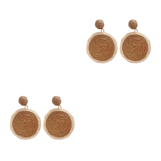 Minnieouse 1 par de pendientes bohemios, pendientes de gota, vacaciones en la playa, boda, fiesta, oficina, novias, joyería, regalo para mujer, café Café 2piezas Minnieouse CBP264589