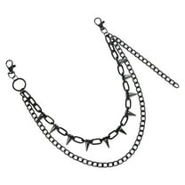 MUSEYA Gothic Style Pant Chain Black Metal 1Pack Fashion Statement for Men and Women