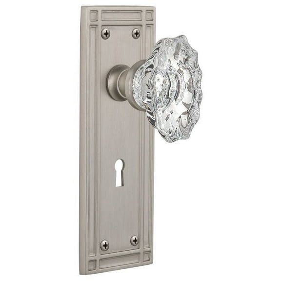 Nostalgic Warehouse Mischa_Sd_Kh Vintage Chateau Fluted Crystal Single Dummy Door Knob -