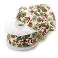 thumbnail image 2 of Ribbon Traditions Ivy/Berries on Cream Wired Ribbon 2 1/2" by 25 Yards, 2 of 4