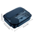 thumbnail image 3 of Binwennn Student Worker Microwave Heated Lunch Detachable Partition Silicone Sealed Lunch Self Contained Tableware Portable Lunch Organization Reusable Snack Bag Cereal Storage Cookie Container, 3 of 6