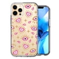 thumbnail image 1 of MUNDAZE Apple iPhone 11 Pro Max Pink Evil Eye Lucky Love Law Of Attraction Design Double Layer Phone Case Cover, 1 of 3