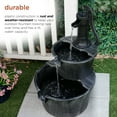 thumbnail image 6 of Alpine Corporation 27" Outdoor Rustic 2-Tier Barrel and Pump Water Fountain with LED Lights – Garden, Patio, or Yard Décor, Silver, 6 of 11