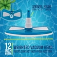 thumbnail image 3 of U.S. Pool Supply 12" Deluxe Weighted Butterfly Pool Vacuum Head, Swivel Hose Connection, Pole Handle, Protection Bumper - Clean Debris Above Ground & In-Ground Swimming Pools, Spas – Vinyl Liner Safe, 3 of 5