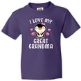 thumbnail image 3 of Inktastic I Love My Great Grandma with Cute Penguin and Hearts Youth T-Shirt, 3 of 5