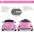 thumbnail image 3 of Aosom Licensed Volkswagen Beetle Electric Kids Ride-On Car 6V Battery Powered Toy with Remote Control Music Horn Lights MP3 for 3-6 Years Old Pink, 3 of 10