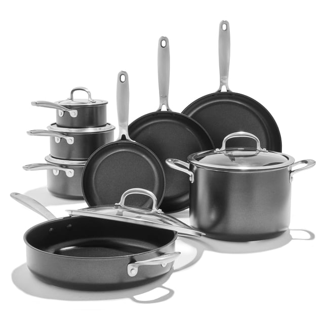 Juego de utensilios de cocina OXO Softworks de 13 piezas con revestimiento antiadherente gris