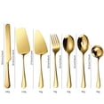 thumbnail image 2 of Nvzi Juego de vajilla para banquetes, 7 piezas de acero inoxidable negro, vajilla para buffet con cuchara de servicio, utensilios de cocina profesionales para banquetes en restaurantes y hoteles., 2 of 5