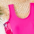 thumbnail image 5 of NAISIBABY Girls One-Piece Swimsuit with Swim Shorts Set, Quick Dry Floral Graphic Beach Bathing Suit Hot Pink 12T, 5 of 9