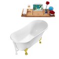 thumbnail image 7 of 67" Streamline N340GLD-WH Soaking Clawfoot Tub and Tray With External Drain, 7 of 7