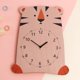 thumbnail image 2 of Reloj de pared de madera con dibujos de animales para habitación de niños, fácil de limpiar, adorable y único. Tigre, 2 of 7