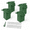 Green 1 Set, variant on Green 1 Set 4"x 4" Tree Stand Brackets for Outdoor Platforms Blinds and Tree Houses