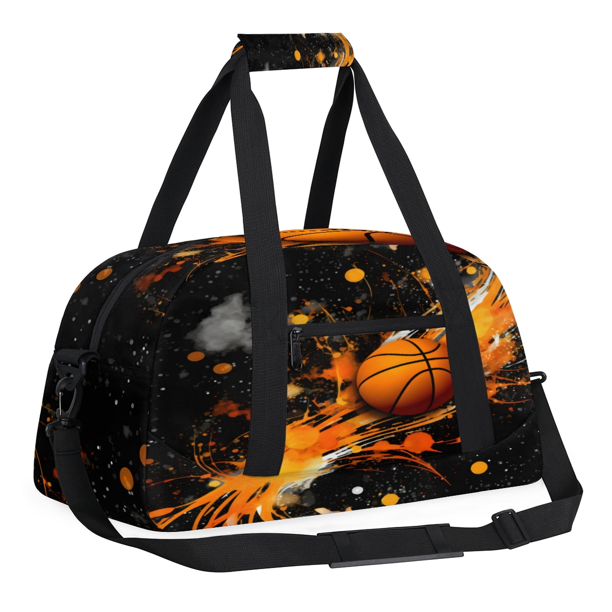 Qzjjjmy Basketball Sport Duffel Bag for Boys Men Foldable Sport Gym Bag