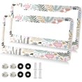 thumbnail image 2 of Coolnut Trendy Floral Leaves License Plate Frame 2 Pack 2 Holes Car Aluminum License Plate Holder Automotive Parts Decoration Universal with Screw Caps Cover, 2 of 7