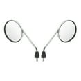 thumbnail image 3 of Motorcycle Rearview Mirror, Clear Vision 8mm Thread Adjustable Angle Waterproof 1 Pair Handlebar Mirror Round  Plated Universal  for ATV for Street Bikes, 3 of 8