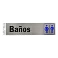 thumbnail image 1 of Letrero Baños Hy-Ko Metal Plata 5X20 Cm, 1 of 3