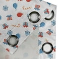 thumbnail image 4 of Ambesonne Christmas Grommet Curtain, Xmas Cones Ornaments, 50" x 72", Red White and Pale Blue, 4 of 6
