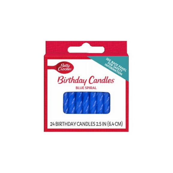 Betty Crocker Blue Spiral Birthday Candles 24 ct.