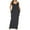 Black-B, variant on Penkiiy Women Casual Loose Tank Beach Dresses Sleeveless Beach Vacation Dress Swing Pleated U Neck Fashion Soft L Gray