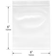 thumbnail image 2 of Plymor 6" x 6" (Pack of 100), 6 Mil Industrial Duty Zipper Reclosable Plastic Bags, 2 of 3