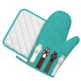 thumbnail image 2 of Disketp Cute Cat Paw And Dog Oven Mitts And Potholders Bbq Gloves-Oven Mitts And Pot Holders With Recycled Infill Silicone Non-Slip Cooking Gloves For Cooking Baking Grilling, 2 of 9