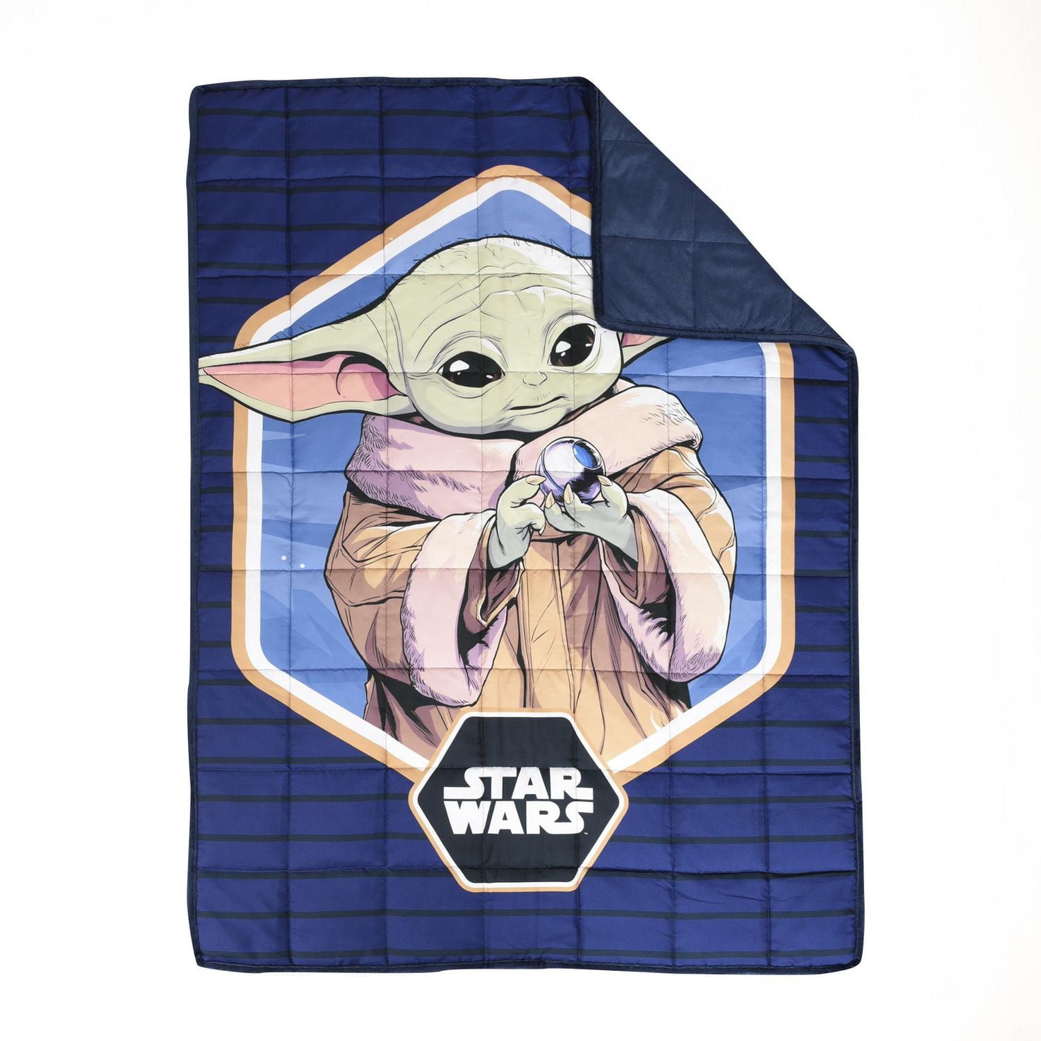 Star Wars The Mandalorian Kid's 5lb Weighted Blanket, Baby Yoda ...