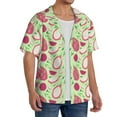 thumbnail image 2 of Gukieu Dragon Fruit 1 Print Men's Short-sleeved Shirts, Button-down Pocket Shirts, T-shirts, Beach Vacation Travel Summer Clothing-4X-Large, 2 of 5