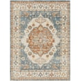 thumbnail image 3 of Mark&Day Washable Rugs, 9x12 Edgerton Traditional Burnt Orange Area Rug, Orange Blue Beige Carpet for Living Room, Bedroom or Kitchen (9'2" x 12', Machine Washable), 3 of 9