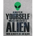 thumbnail image 2 of Old Glory Mens Halloween Always Be Yourself Alien Short Sleeve Graphic T Shirt, 2 of 6