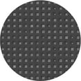 thumbnail image 1 of Ahgly Company Machine Washable Indoor Round Transitional Charcoal Black Area Rugs, 5' Round, 1 of 7