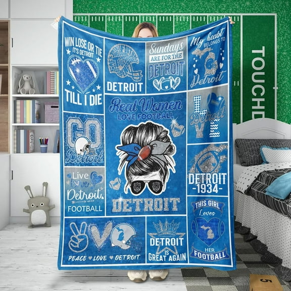 Football Gifts for Women City Classic Football Blanket Football Team Fan Gifts Soft Throw Blanket 60"x 50" Color6