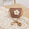 thumbnail image 6 of Baby Girls Straw Hat Bag, Flower Sun Hat Beach Bag, Summer Straw Hat for Girls 2-8 Age, Kids Sun Protection Hat Shoulder Bag, 6 of 7