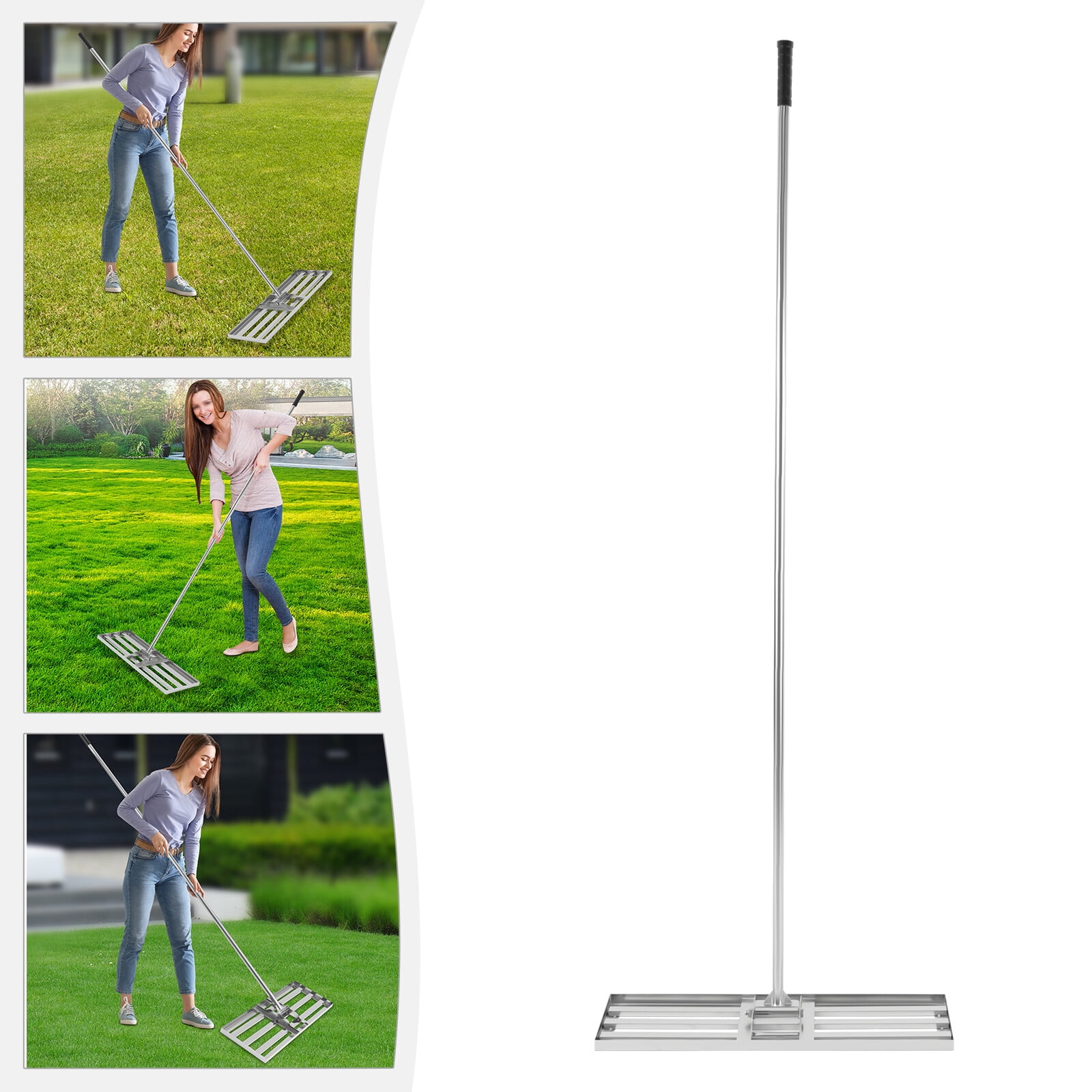 30"x 10" Stainless Steel Lawn Yard Leveling Tool Landscape Gardening Leveler for Farms, Backyards, Gardens