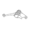 thumbnail image 2 of Tensor de cadena de bicicleta plegable Guía de desviador Bicicleta de cadena de una sola para engranaje convertidor de conversión de rodillo Plata Macarena Guía de cadena de bicicleta plegable, 2 of 6