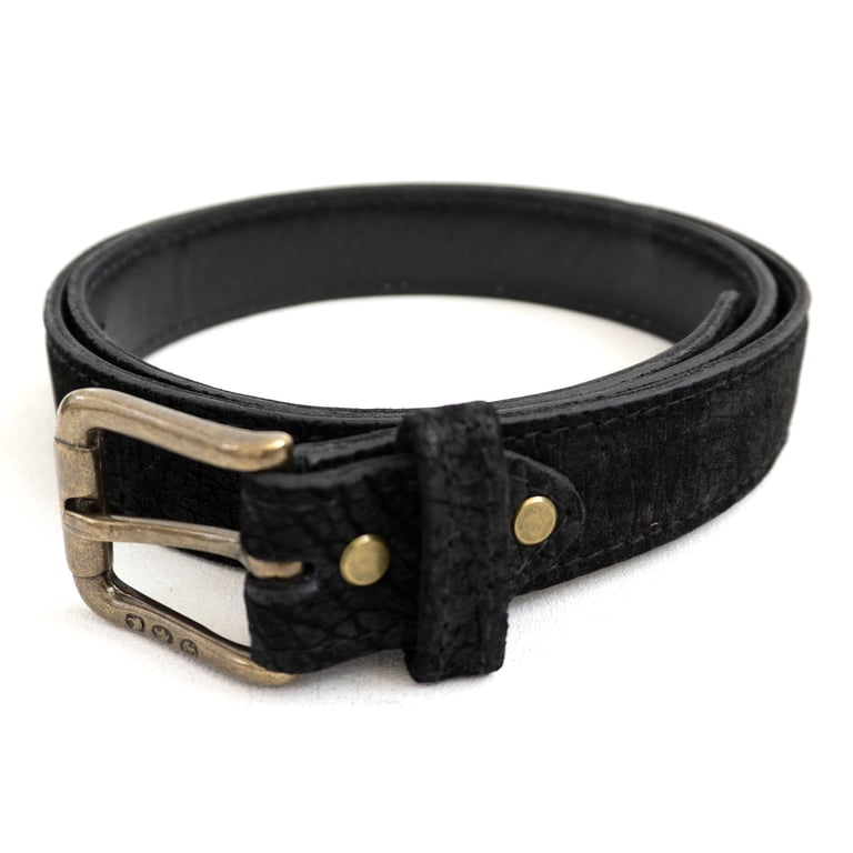 TAG Safari Black Women’s Genuine Leather Belt Tag Safari Buffalo Skin Genuine Leather Belt, Brass Buckle  main image 3