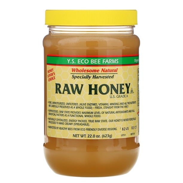Ys Organic Bee Farms Raw Honey 22 Oz Walmart Com