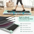 thumbnail image 3 of 2.5HP Walking Pad Under Desk Treadmill, 2 In 1 Folding Treadmill with Remote Control, LED Display Bluetooth and speaker, Green Running Machine for Home Gym Office, 265lbs Max, 3 of 10