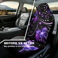 thumbnail image 5 of Yuyamidu Purple Butterfly Car Seat Covers Full Set 2 PCS Bucket Seat Cover for Cars, SUV, Truck, Univerfal Auto Interior Accessories, 5 of 6