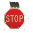 thumbnail image 7 of Global Industrial 30"" Solar Flashing LED Stop Sign Octagon, 7 of 7