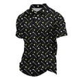 thumbnail image 6 of Tbopshirt Mens Shirts Short Sleeved Plus Size with Collar Business Collar Casual Sports Printed Button Top Shirt,S-3XL, 6 of 6