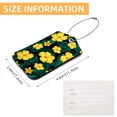 thumbnail image 5 of Square PU Leather Luggage Tags, 2 Pack, with Privacy Cover and Stainless Steel Ring - Suitable for Travel, Backpack, Handbag - Bag Tags, Handbag Tags Tropical Plants, 5 of 7