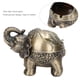 thumbnail image 5 of Cenicero de metal con cubierta Regalo masculino Sellado Anti caída A prueba de viento Conjunto de fumadores Adornos (Cenicero de bronce de pie con forma de elefante), 5 of 7