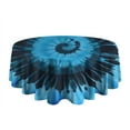 thumbnail image 5 of Blue Tie Dye Mandala Pattern Round Tablecloth 60"x60",Wrinkle Wipeable Table Cloth for Kitchen Dining Room Picnic Patio Party, 5 of 6