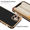 thumbnail image 5 of iPhone 12 Case, iPhone 12 Phone Case, Slim Fit Soft TPU with Adjustable Wristband Kickstand Scratch Resistant Shockproof Protective Cover for Apple iPhone 12 6.1 Inch 2020, Black Golden, 5 of 18