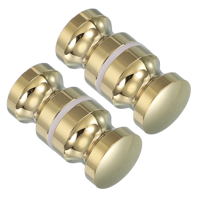 Manija de puerta de ducha de vidrio Uxcell, pomo de puerta de ducha de aleación de aluminio de doble cara para baño dorado