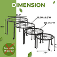 thumbnail image 2 of Ktaxon 4 Pack Round Nesting Plant Stand with Scroll Pattern for Flowers, Plants, Indoor & Outdoor Plant Shelf, Black, 2 of 8
