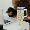 thumbnail image 2 of 40 oz Golden Retriever Tumbler, Stainless Steel Dog Cup with Leak Proof Lid, Handle & Straw - Ideal Gift for Dog Lovers Women, 2 of 6